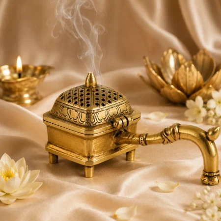 Brass Aarti Dhoop Dani / Incense Burner