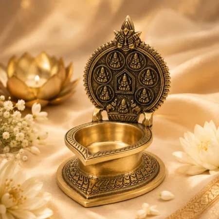 Brass Ashtalakshmi Deepam