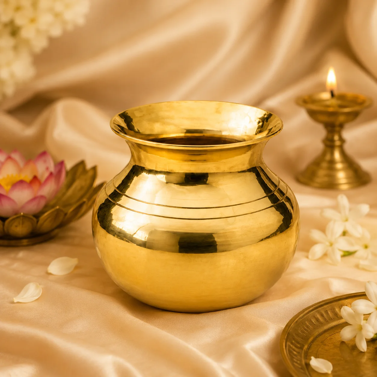 Traditional Brass Kalash for Pooja & Rituals - Image 2