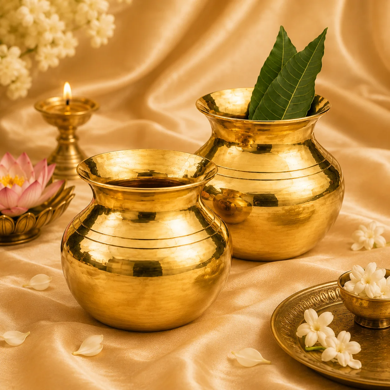 Traditional Brass Kalash for Pooja & Rituals - Image 3
