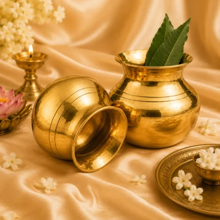 Traditional Brass Kalash for Pooja & Rituals