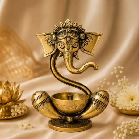 Brass Ganesha Diya