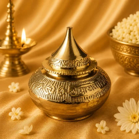 Brass Kumkum Bharani Set