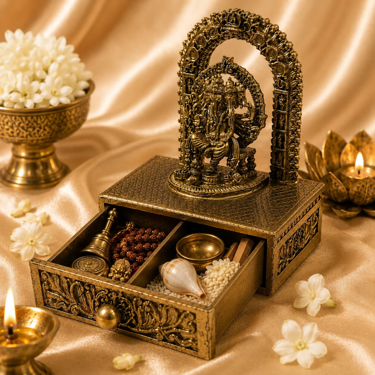 Premium Brass Ganesha Drawer - Image 2