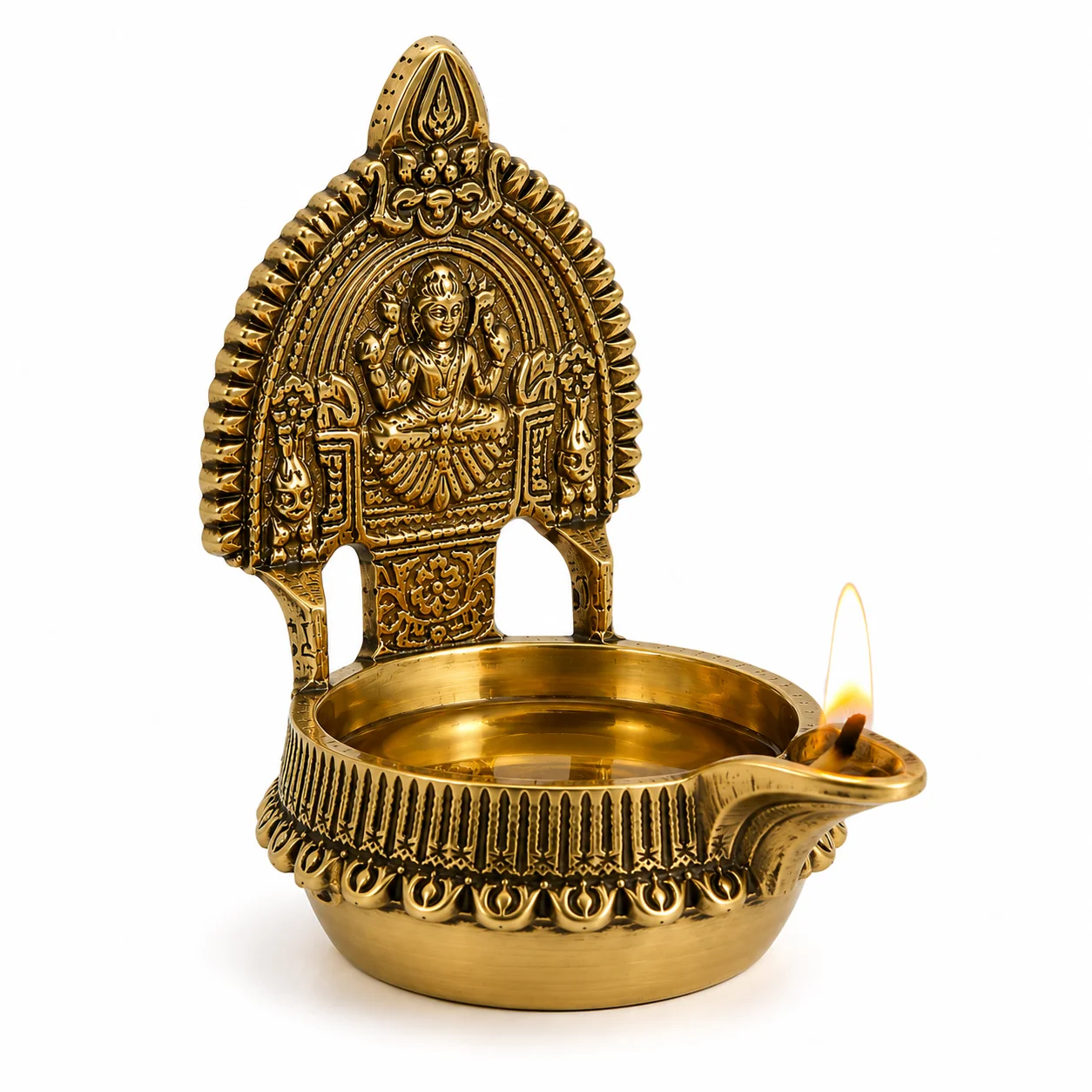 Pure Brass Lakshmi Deepam - Image 2