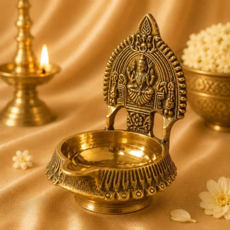 Pure Brass Lakshmi Deepam