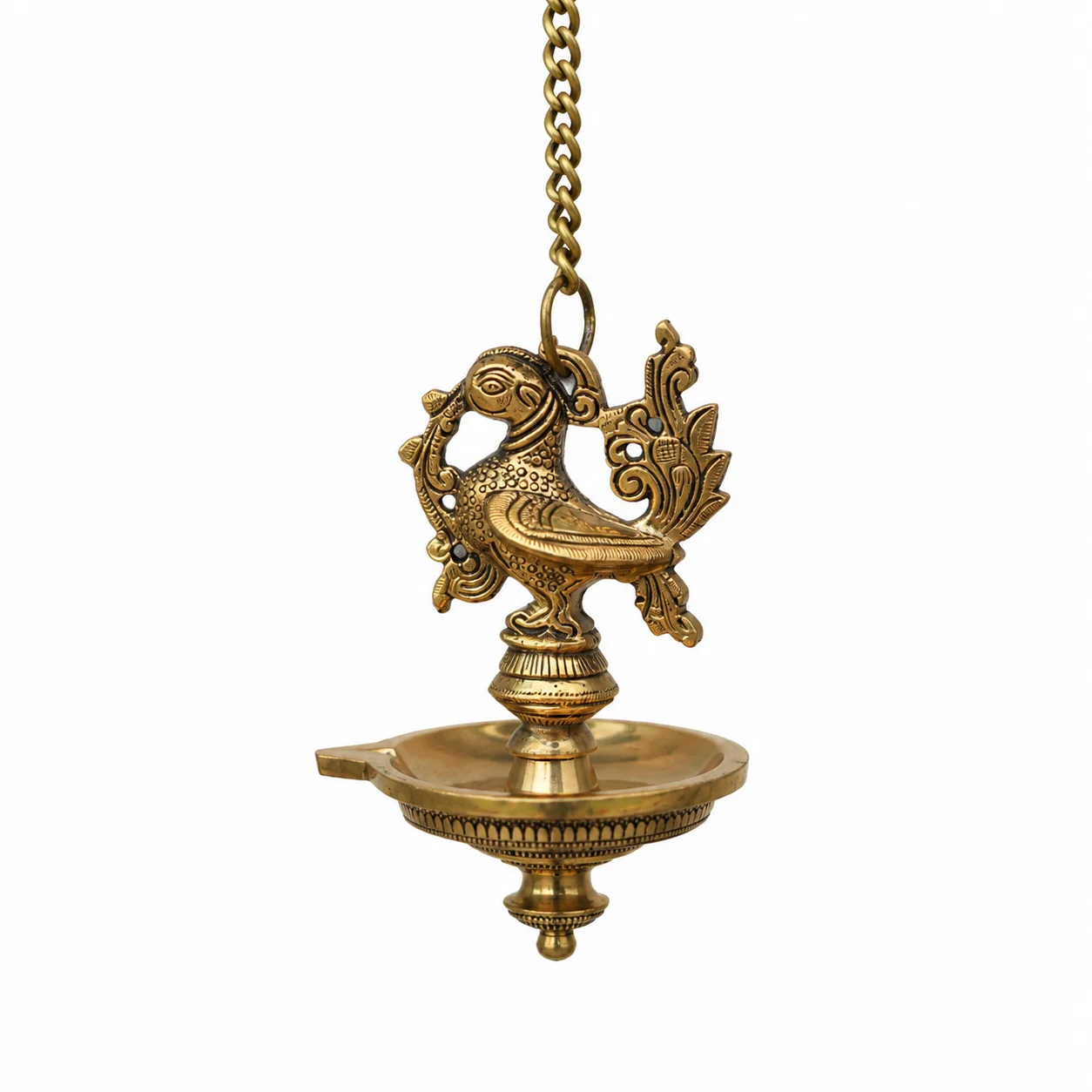Pure Brass Peacock Hanging Bell - Image 3