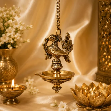 Pure Brass Peacock Hanging Bell